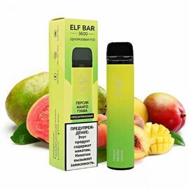 Електронні сигарети Elf Bar 3600 Peach Mango Guava (Ельф бар Манго Персік Гуава)