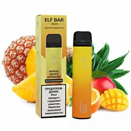 Електронні сигарети Elf Bar 3600 Pineapple mango orange (Ельф бар Манго Персик Кавун)