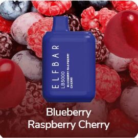 Электронные сигареты Elf Bar LB5000 Blueberry Raspberry Cherry (Черника Малина Вишня)