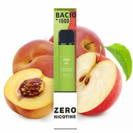Электронные сигареты Bacio 1500 Green Mix (Басио 1500 Яблоко Персик БЕЗ НИКОТИНА)