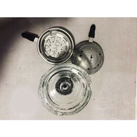 AMY Hot Cut сріблястий калауд та скляна чаша фанел Glassi 004