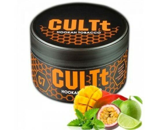 Табак CULTT C7 Fresh Lime Mint Passion Fruit Mango (Культт Лайм Мята Маракуйя Манго) 100 гр