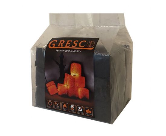 Уголь для кальяна ореховый Gresco без коробки (Греско) 0,5кг